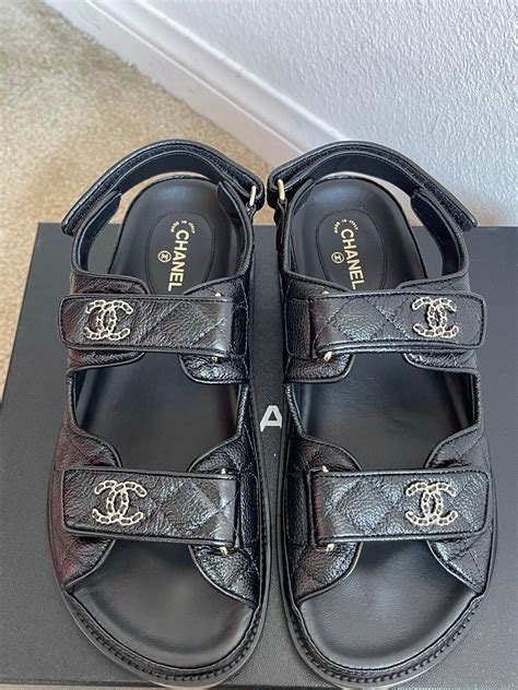 chanel matelasse sandals|authentic Chanel sandals.